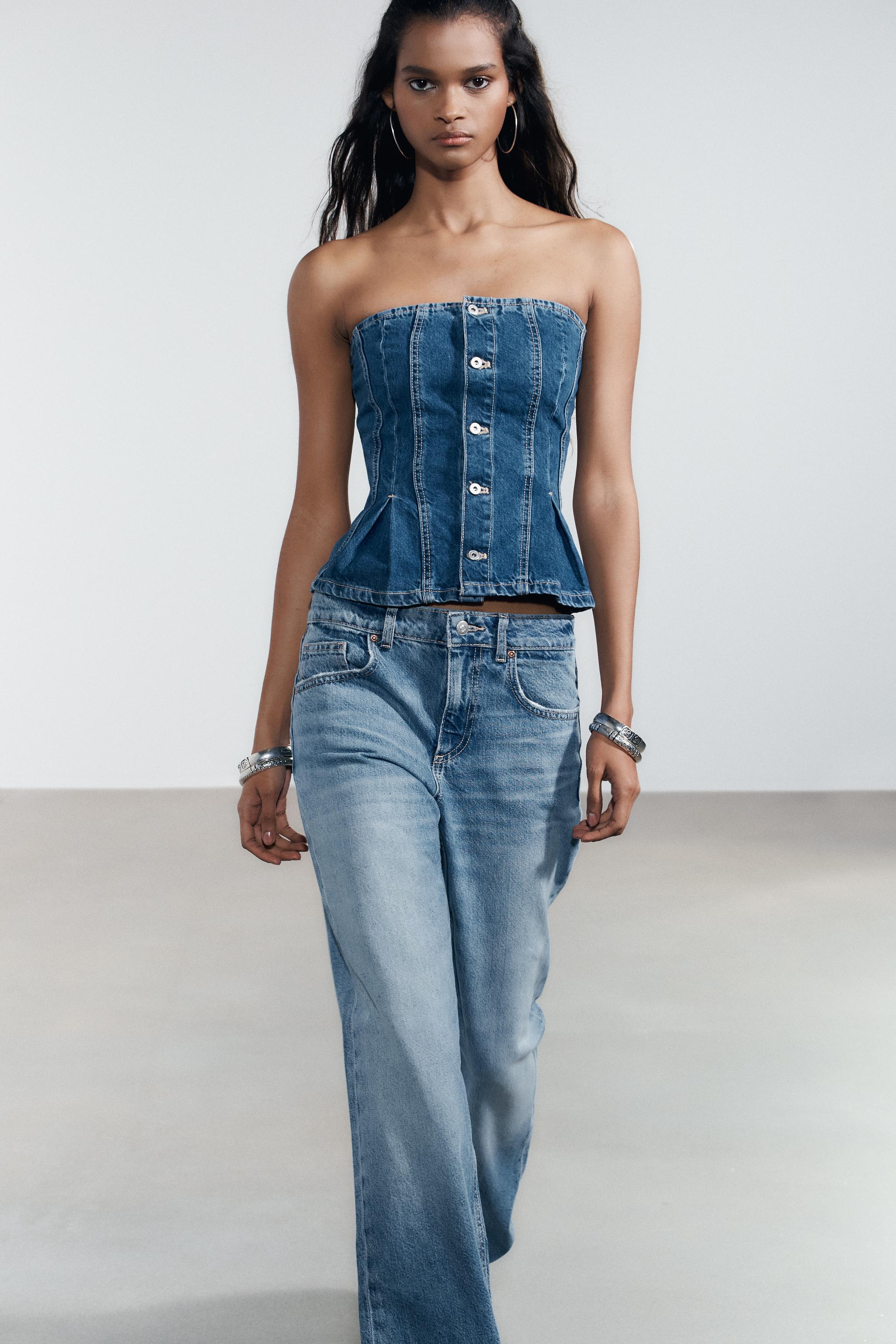 TRF MID-RISE WIDE LEG JEANS